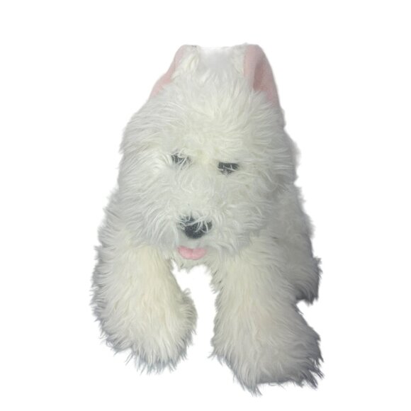 Build A Bear Dog Scottish Terrier White Shaggy BABW Puppy Stuffed Plush 15 - Picture 1 of 6